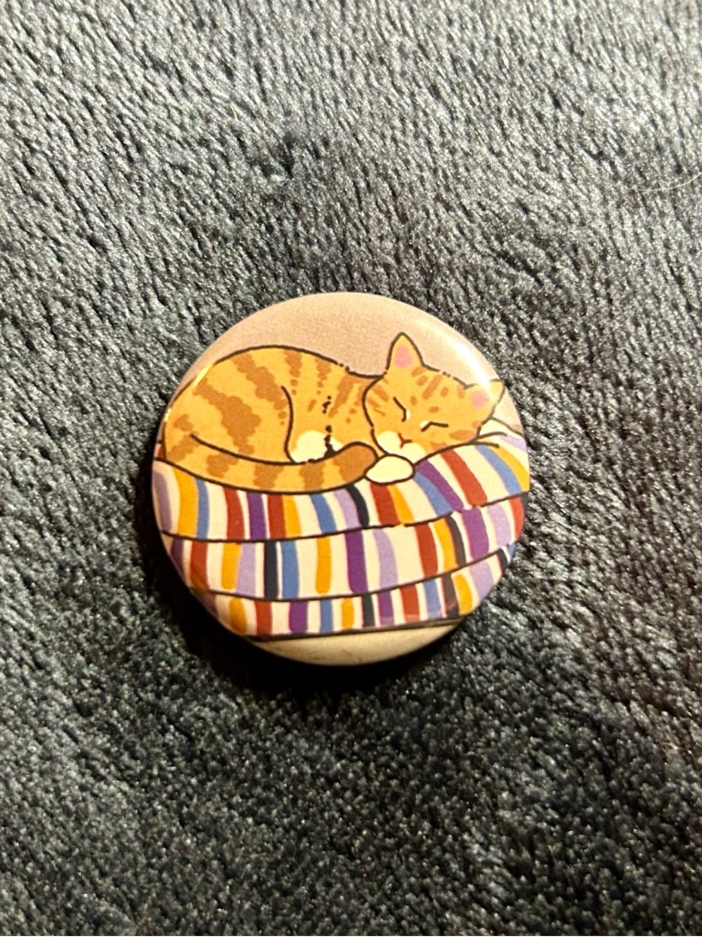 Cozy Cat & Books Button Set Upcycled Bookmark Pins 1.25in - Picture 5 of 9